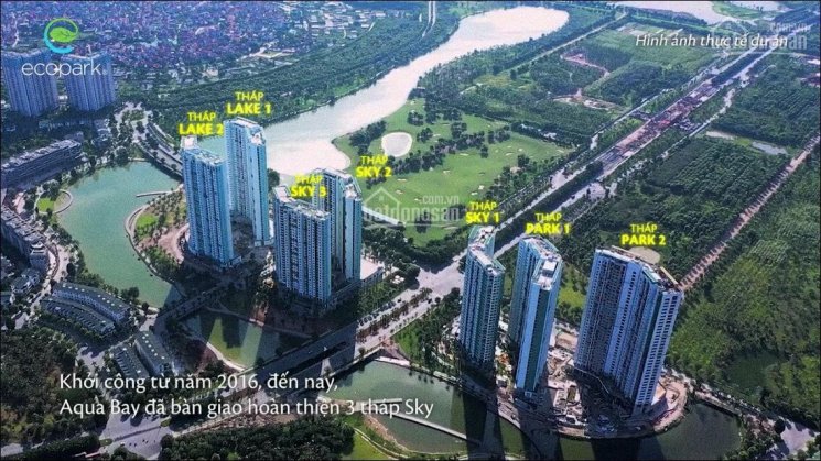 Cho thuê căn hộ  DT 91m2 x 3 ngủ, view sân golf, tầng trung tòa Lake 1, chung cư Aquabay, Ecopark